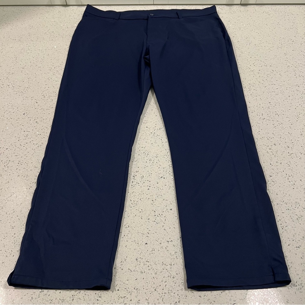 CALLAWAY Navy Blue Golf Dress Pants Straight-Leg Design 38x30 | Embroidered Logo